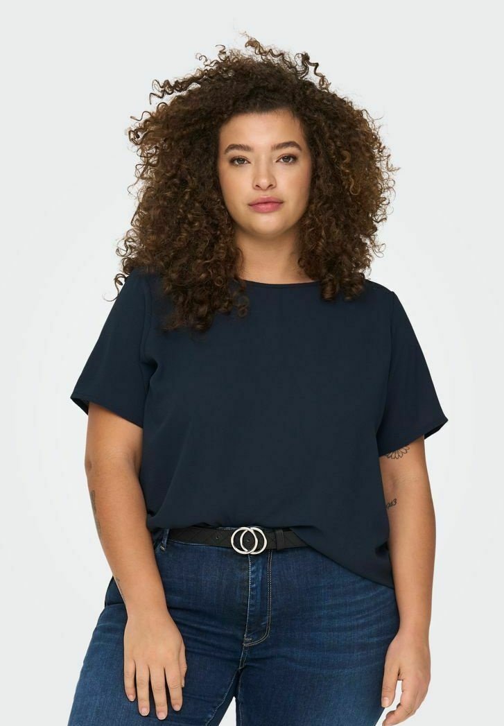 ONLY Carmakoma CARVICA LIFE - T-shirt stampata - mood indigo