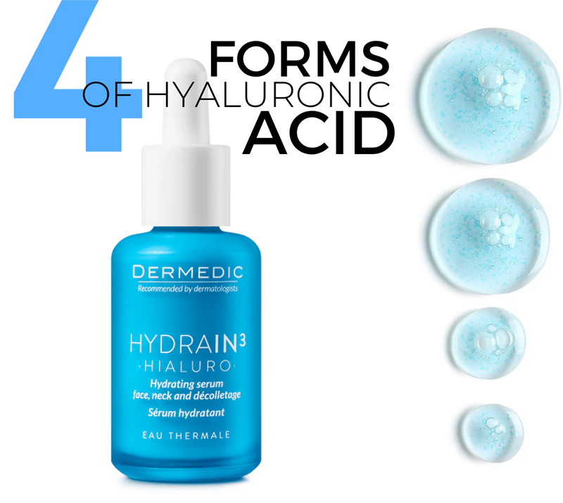 Hydratačné sérum Dermedic Hydrain3 Hialuro na tvár, krk a dekolt