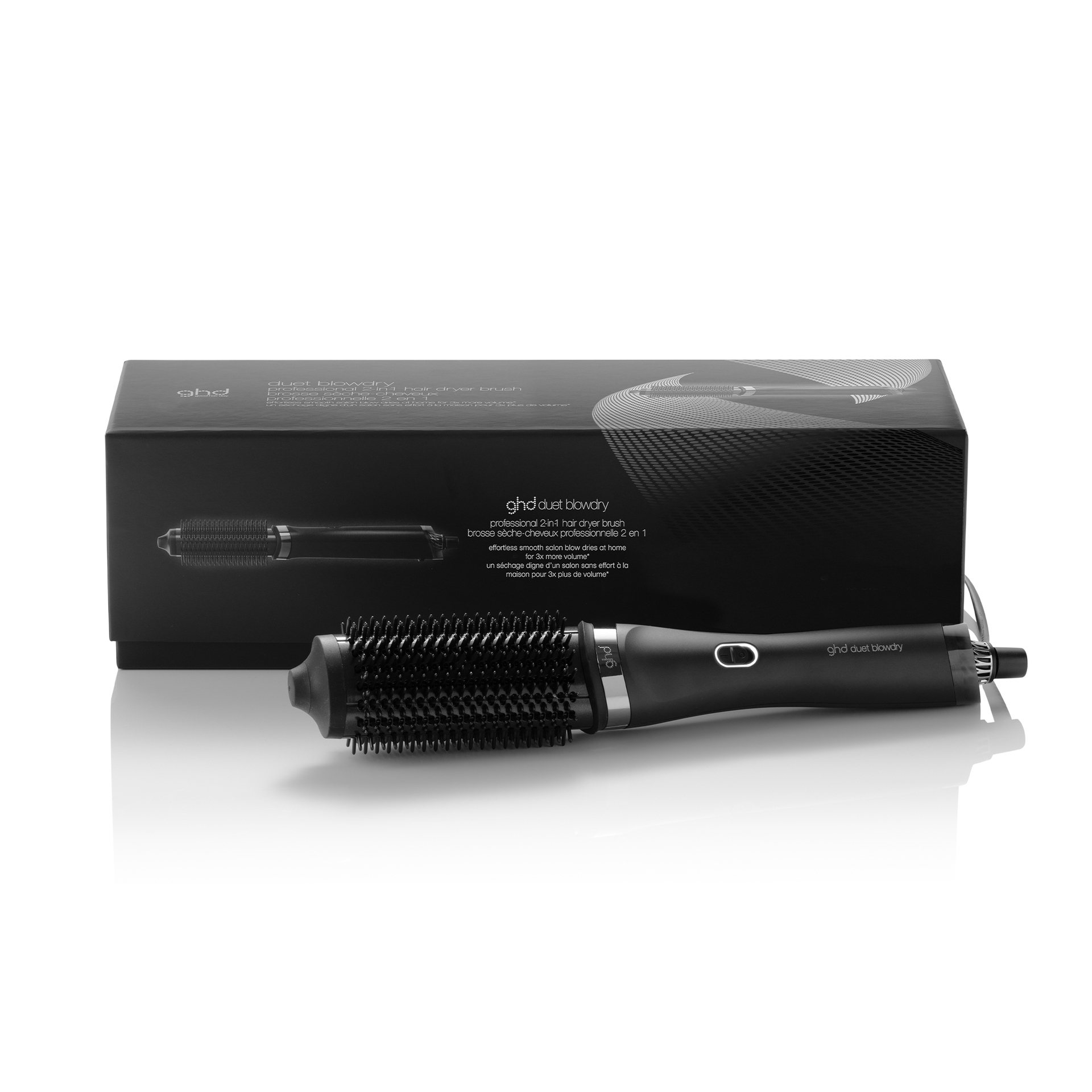 Perie uscător de păr Duet Blow Dry - 2 în 1, neagră - ghd