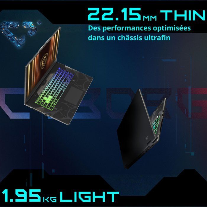 PC Portable Gamer - MSI - Cyborg 15 B13WEKG-618XFR - FreeDOS - 15,6