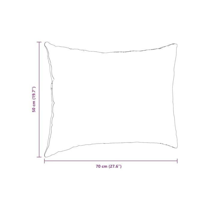 Coussins de canapé en velours - vidaXL - Gris clair - 70x50 cm - Housses amovibles - Rembourrage polyester