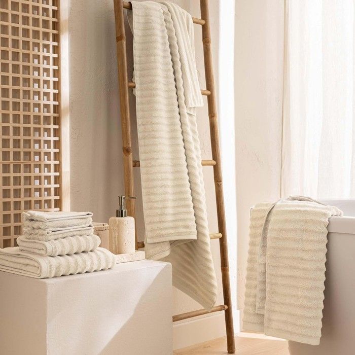 Serviette de bain - Douceur d'Intérieur - MAYA - Coton - 50 x 90 cm - Blanc
