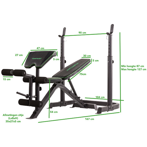 Banco De Pesas Wb50 Mid Width Weight Bench Tunturi.