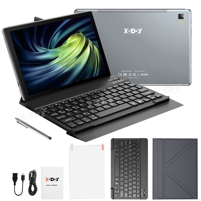 Tablette Tactile P60 Pro Android 15 24 Go + 256 Go(1To Extensible) 10.1