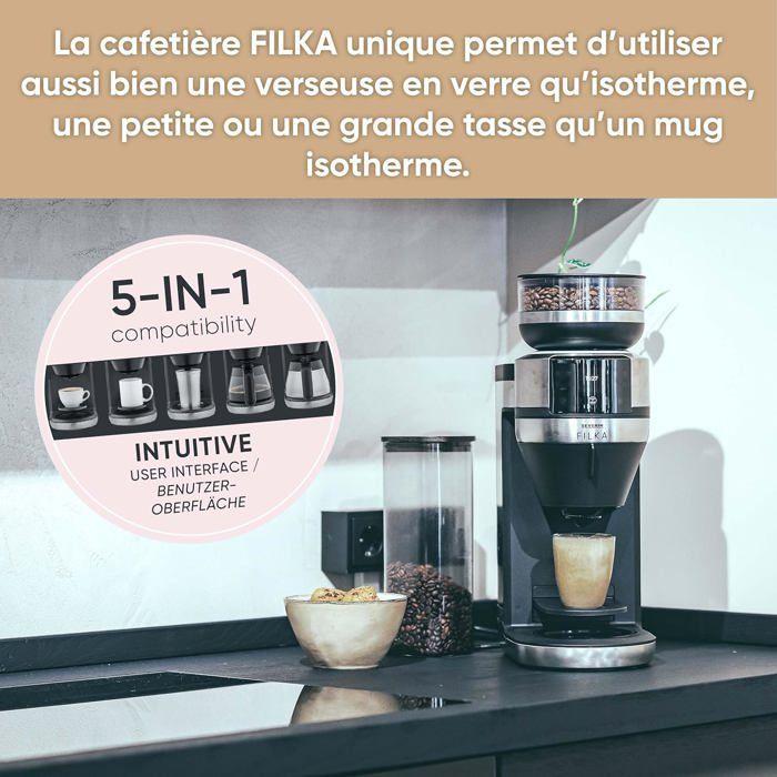 Macchina da caffè automatica con filtro Severin FILKA KA 9695 con macinacaffè termico