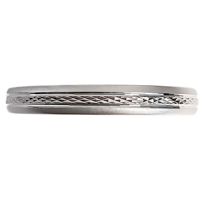 Fede nuziale da donna in argento sterling 925 rodiato