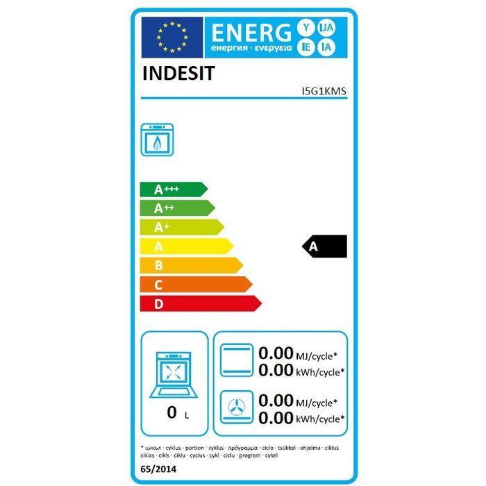 Gas cooker - INDESIT - I5G1KMS - 4 burners - 10.4 kWh - 50 cm wide - Silver
