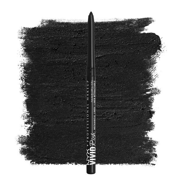 NYX Professional Makeup Vivid Rich 16 Always Onyx mechaninis akių kontūro pieštukas