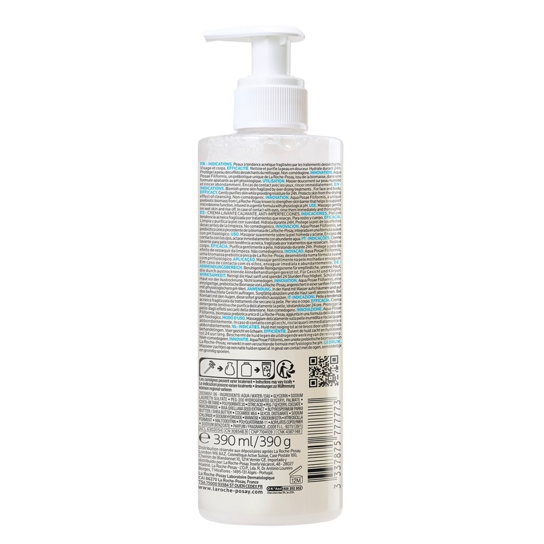 Crème nettoyante La Roche-Posay Effaclar H ISO-BIOME - 390 ml