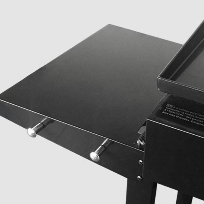 GARDEN MAX Plancha gaz MERIDA - 4 feux - Sur chariot - 127 x 46,5 x 95 cm - Acier émaillé - Surface de cuisson: 75 x 35 cm - Noir