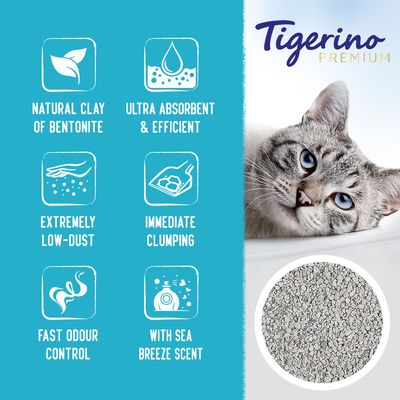 Litieră pentru pisici Tigerino Ediție Specială / Premium - Briză Marină