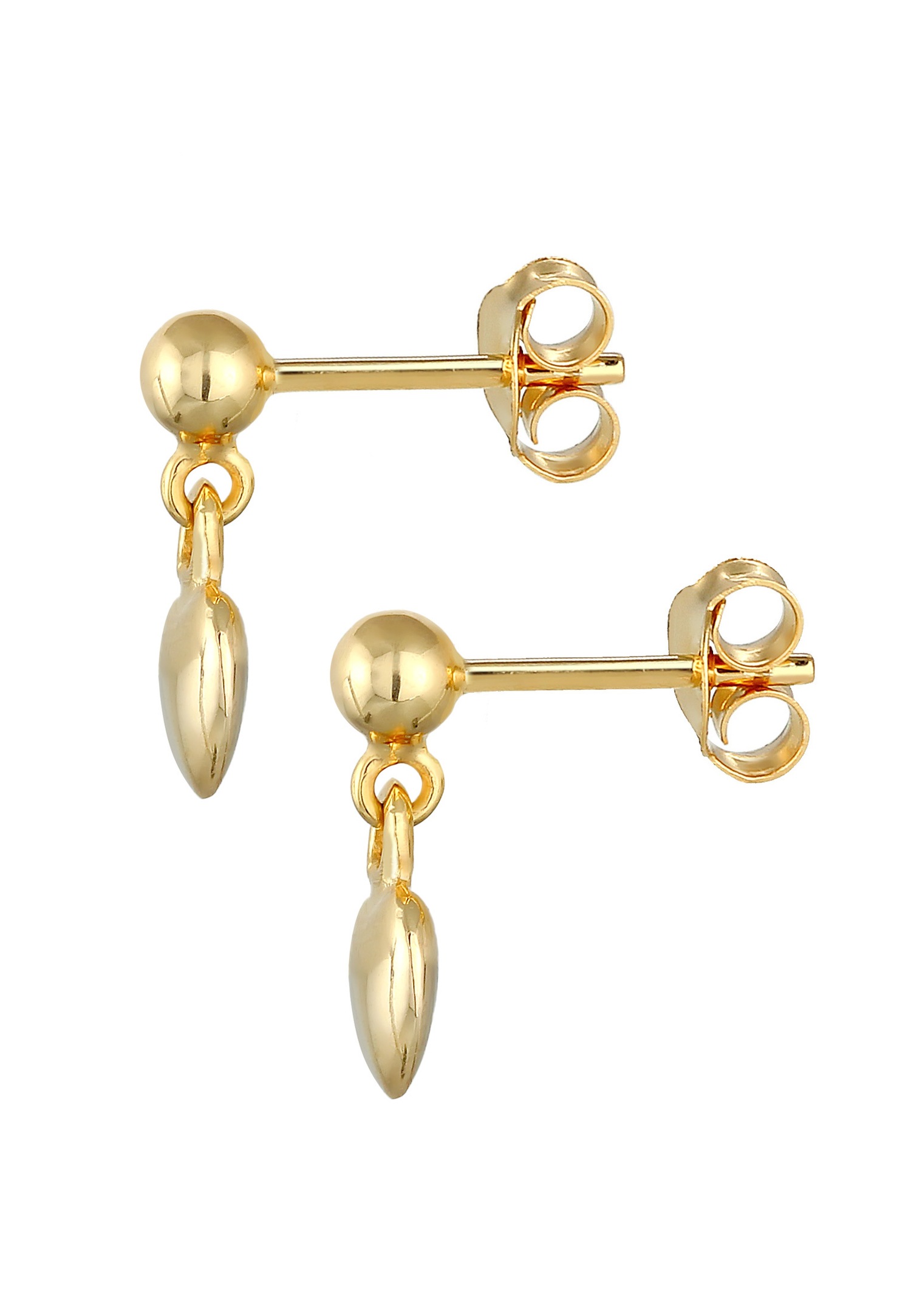 Elli Boucles d'oreilles Femme Coeur Amour Tendance Minimale en Argent Sterling 925