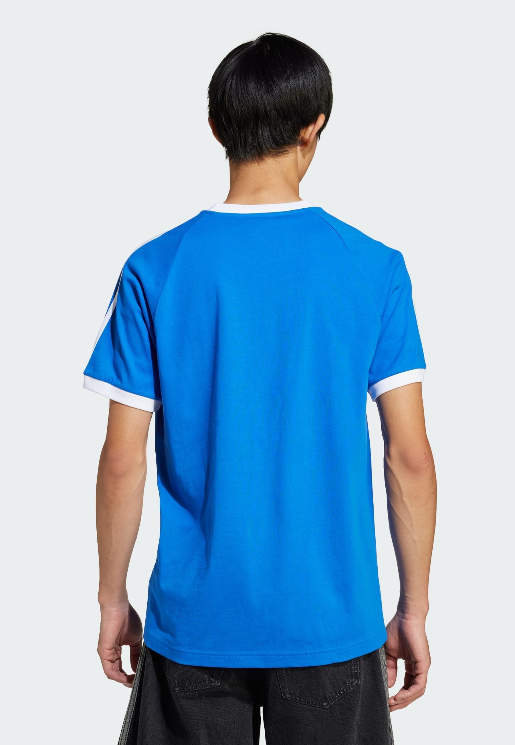 T-shirt adidas Originals à rayures - Imprimé - bleu