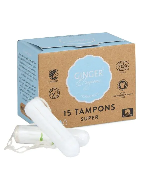 Ginger Organic Tampony Bez Aplikatora Super