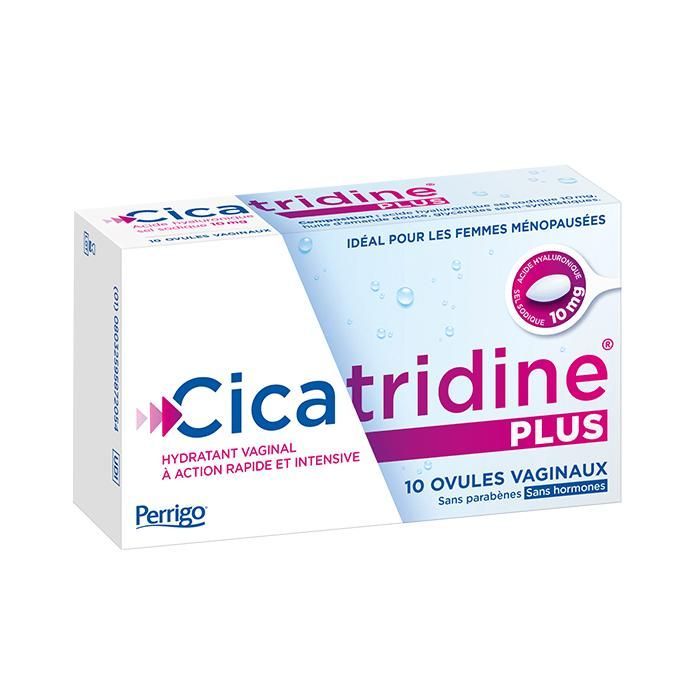 Cicatridine Plus Ovules Vaginaux Hydratant Vaginal à Action Rapide et Intensive 10 unités