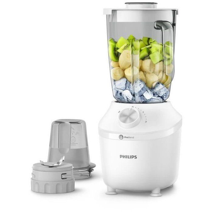 Frullatore - PHILIPS - HR2291/20 - Serie 3000 con tritatutto - 600W - 2L - Bianco