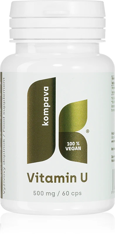Kompava U vitamīna uztura bagātinātājs uztura bagātinātājs refluksa un grēmas simptomu mazināšanai
