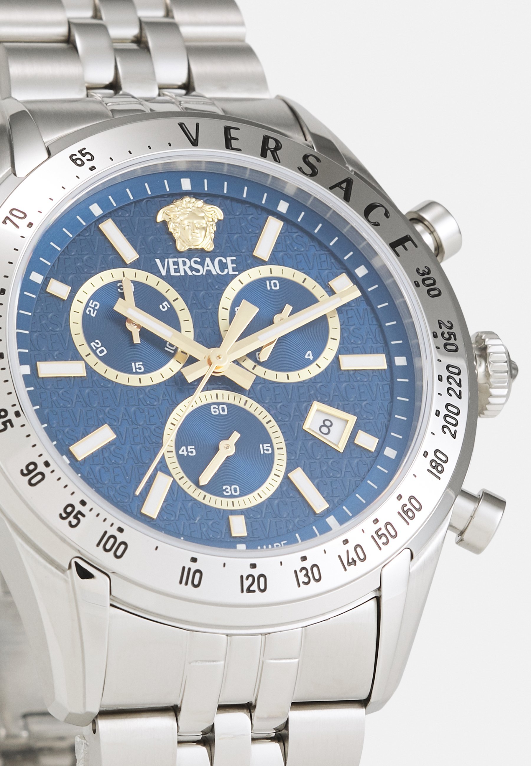 Versace CHRONO MASTER - Chronograafhorloge - donkerblauw/zilverkleurig