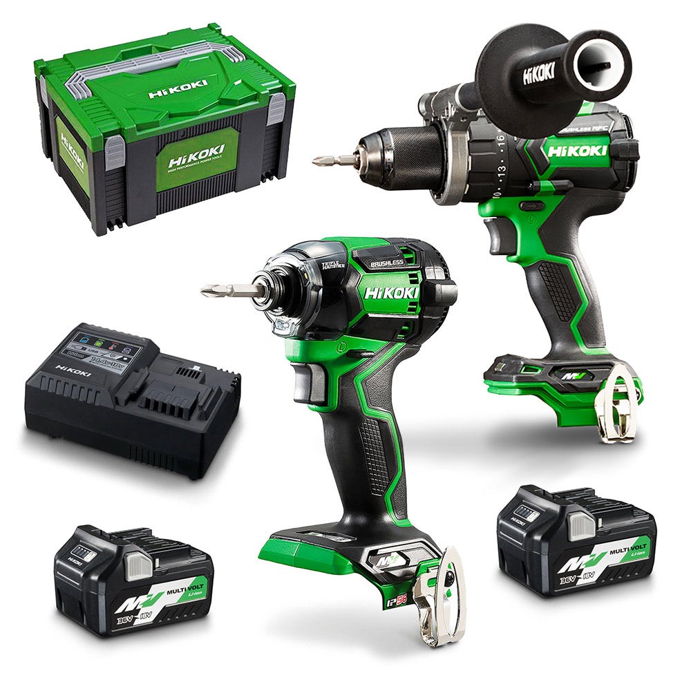 HiKOKI 36V Brushless - Pacote com 2 baterias (2 x 2,5/5,0 Ah) KC36DC(HRZ)