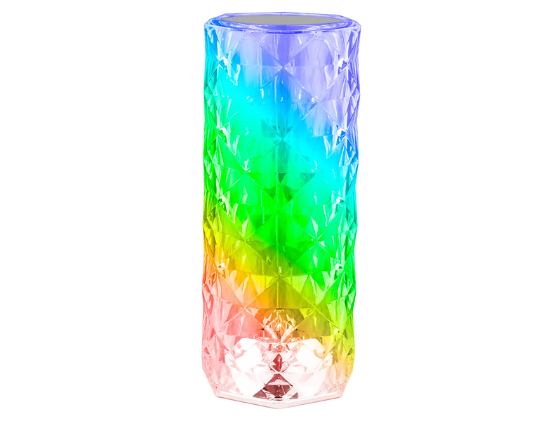 Lampa stołowa Ania LED RGB transparentna