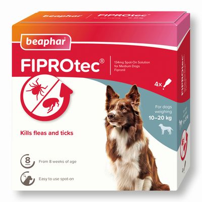 beaphar FIPROtec® Spot-on contro pulci e zecche per cani - M (10-20 kg)