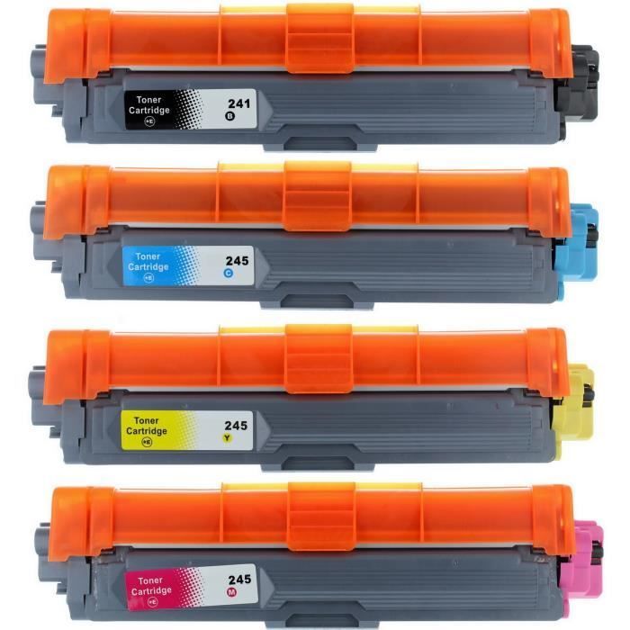 4 Compatible TN241BK - TN245 Toners for BROTH...