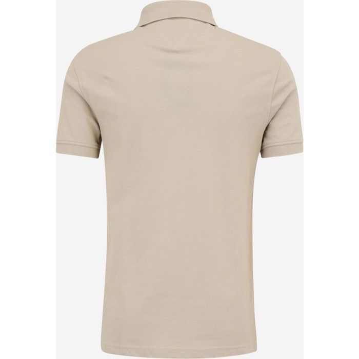 Tommy Hilfiger Men's Beige Regular Fit Short Sleeve Polo Shirt