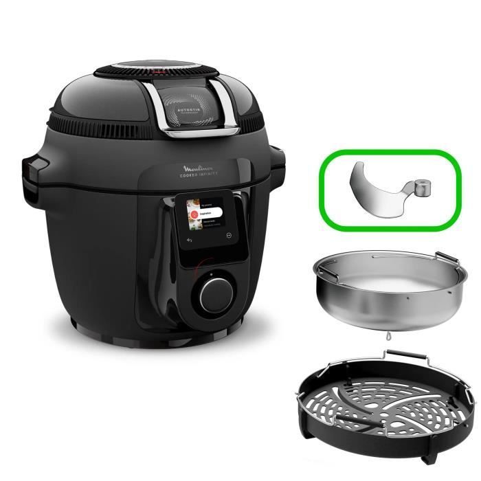 Multicooker - MOULINEX - CE9828F0 - Airfryer en hogedrukkoken - 20 programma's - 6,5 L