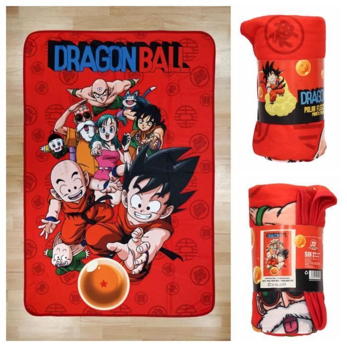 Manta polar - DRAGON BALL - 100x150 cm - Roja - Sintética - Infantil