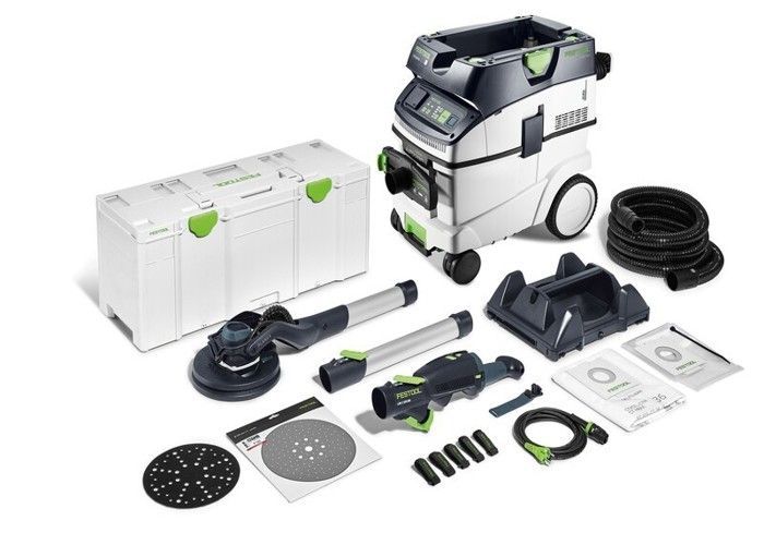 Kit de lijadora de largo alcance y extractor de polvo PLANEX LHS 2 225 EQI/CTL de 36 piezas | 578424 - Festool
