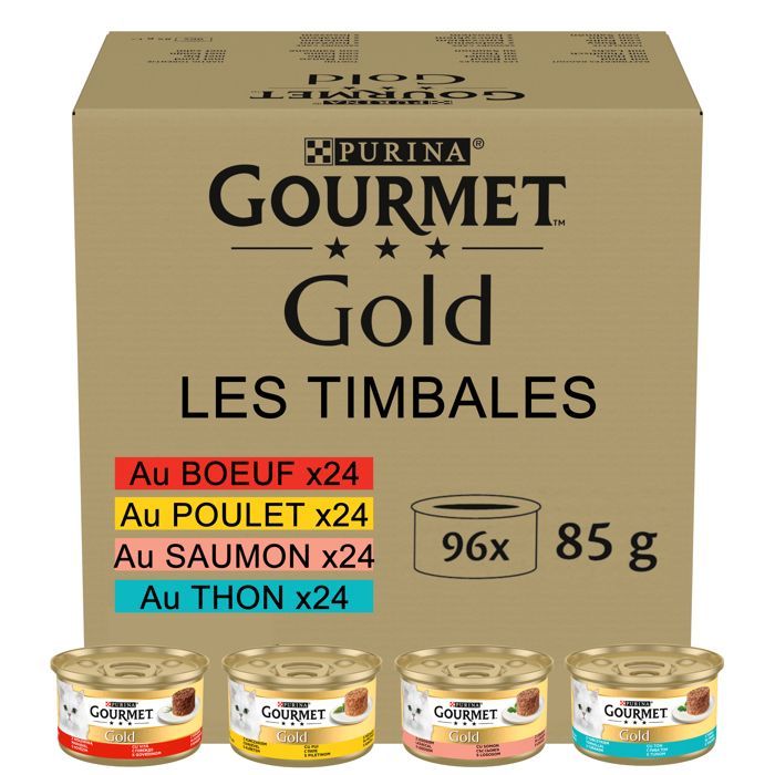 GOURMET GOLD The Timbales - 96x85g - Latas para gatos adultos