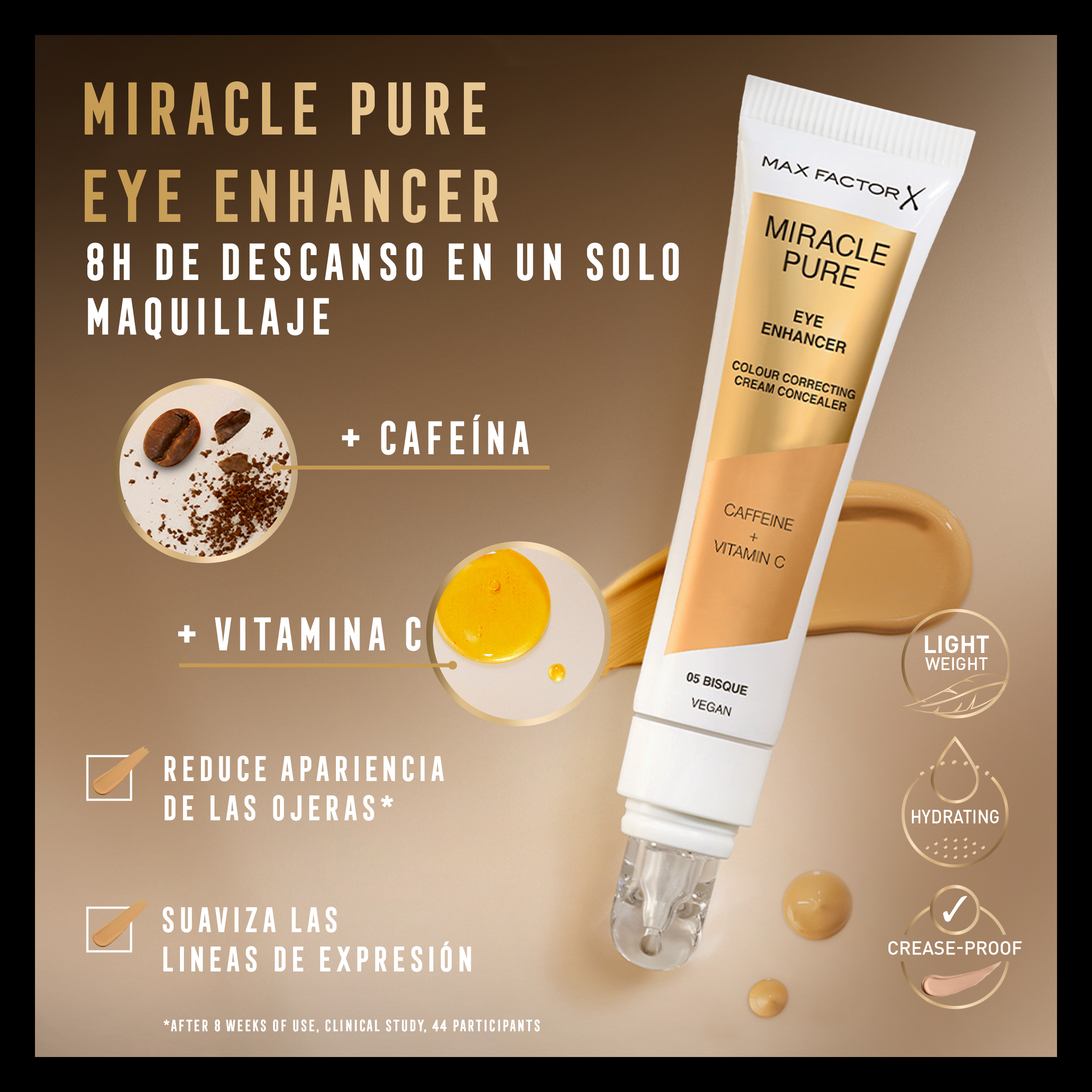 „Miracle Pure Eye Enhancer“ maskuoklis Makiažo maskuokliai tamsiems ratams ir ratilams po akimis