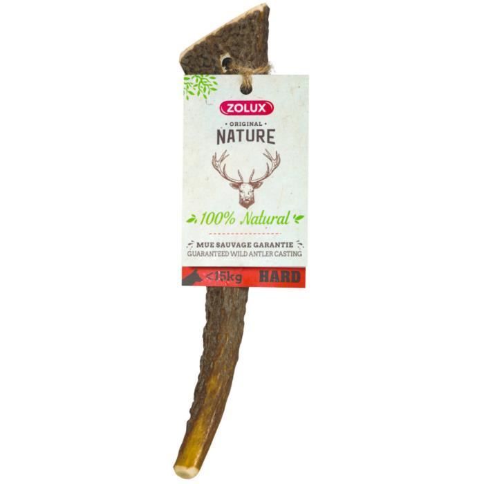 Dog treat - ZOLUX - Natural deer antler chew - Hard - For dogs under 15kg