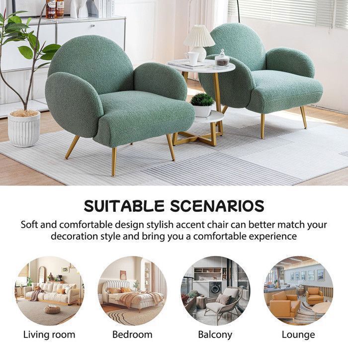 Sillón moderno, sillón individual, sofá verde