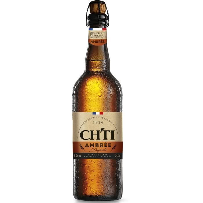Cerveza ámbar original - Chti - 6,20% vol. - 75 cl