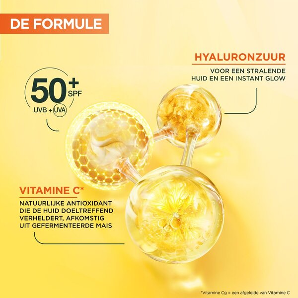Garnier C-vitamin SPF50+ Osynlig antipigmentering Daglig UV-vätska 40 ml