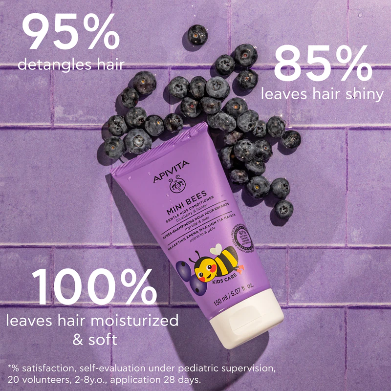 Apivita Mini Bees Milde Kinderconditioner Bosbes & Honing