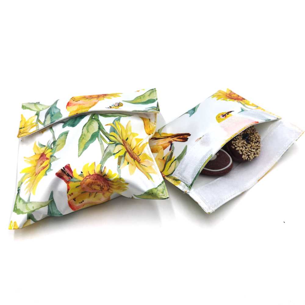 Nuevas bolsas para sándwiches de algodón orgánico natural y cera de abeja australiana, de la marca Zero Waste Bulk.