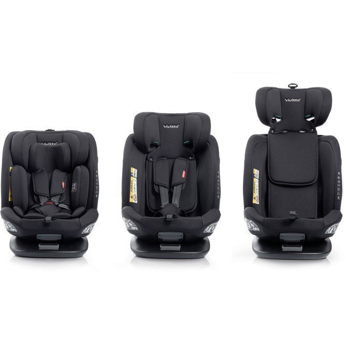 Bilbarnstol - BABYAUTO - Garaia Vivitta - Grupp 0/1/2/3 - 40/150 cm - Isofix + Top Tether - Vridbar - Liggbar - Svart