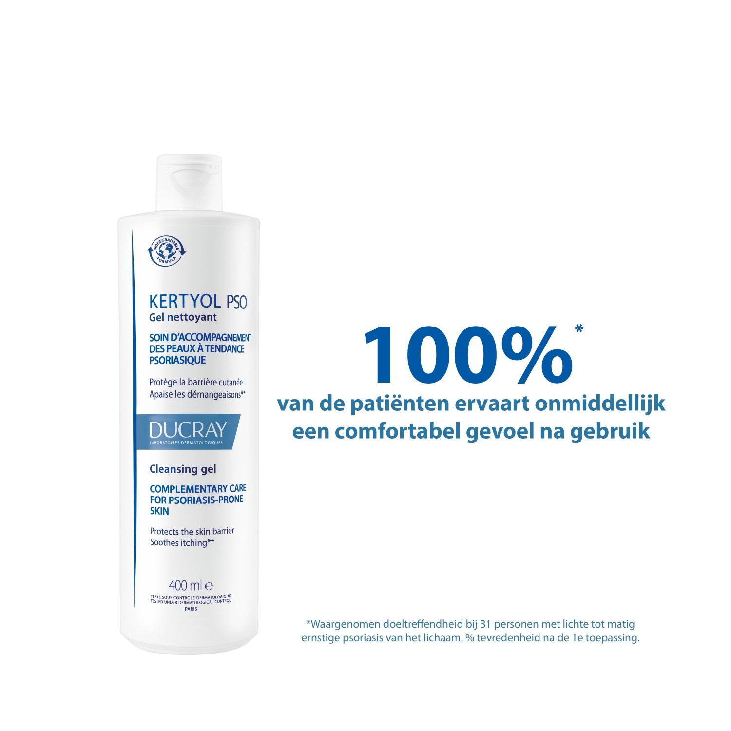 Ducray gel za čišćenje lica KERTYOL PSO gel za čišćenje lica - 400 ml