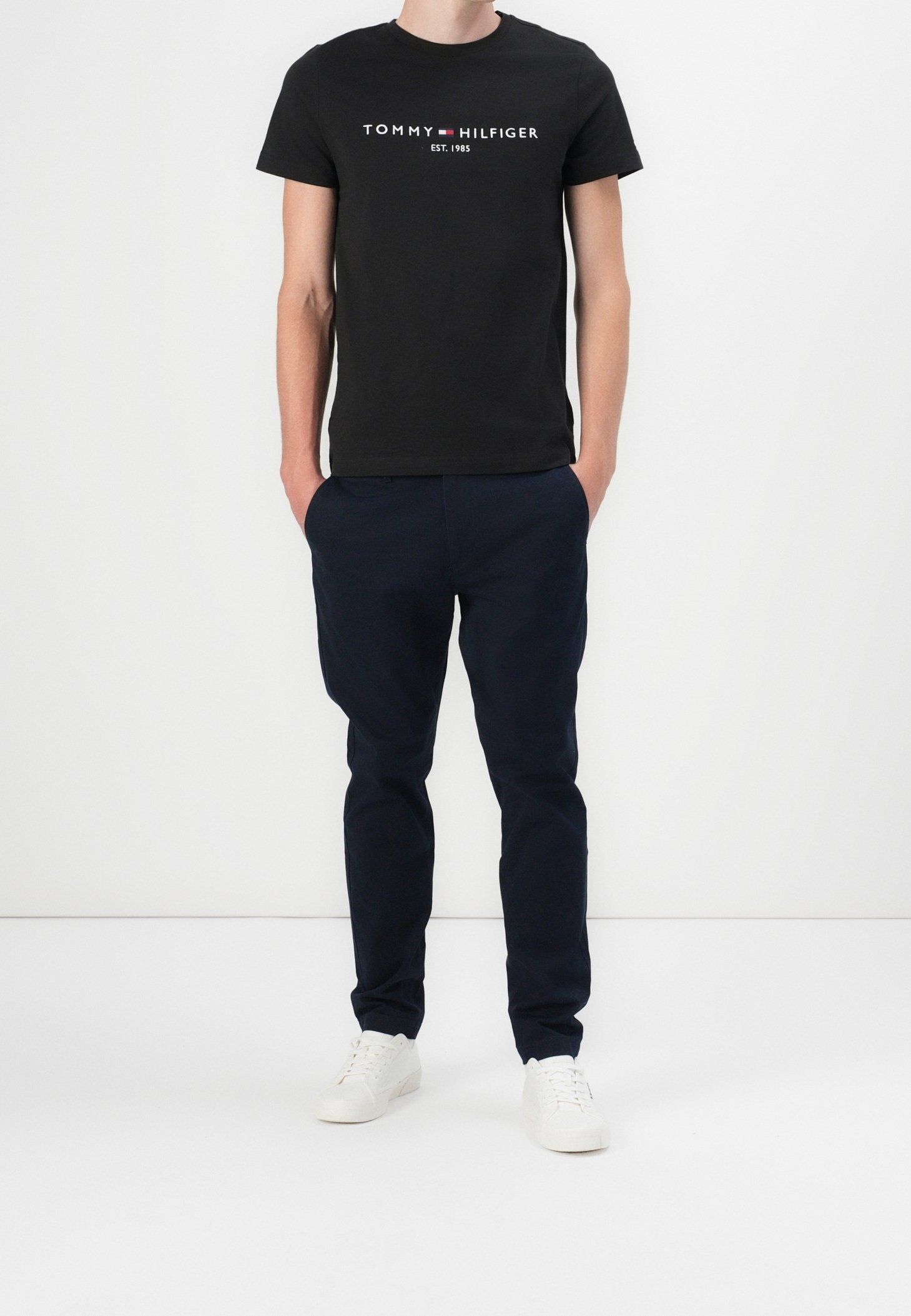 Tommy Hilfiger T-shirt met print - zwart