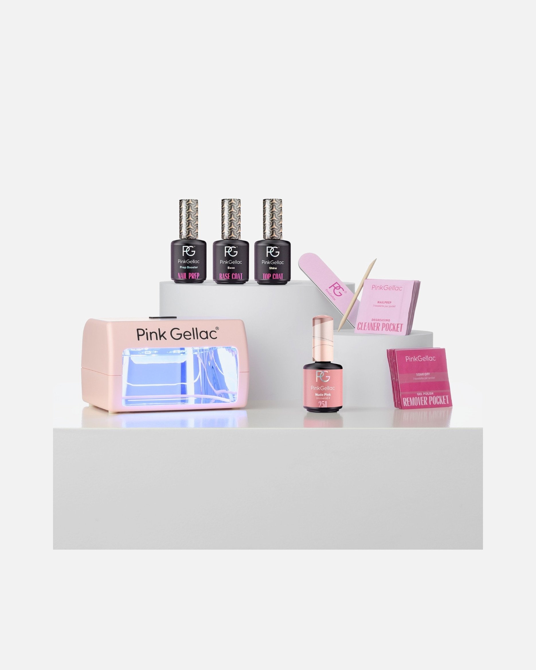 Pink Gellac UV-Nagellack Kompakt-Starterset Soak Off - 1 kus