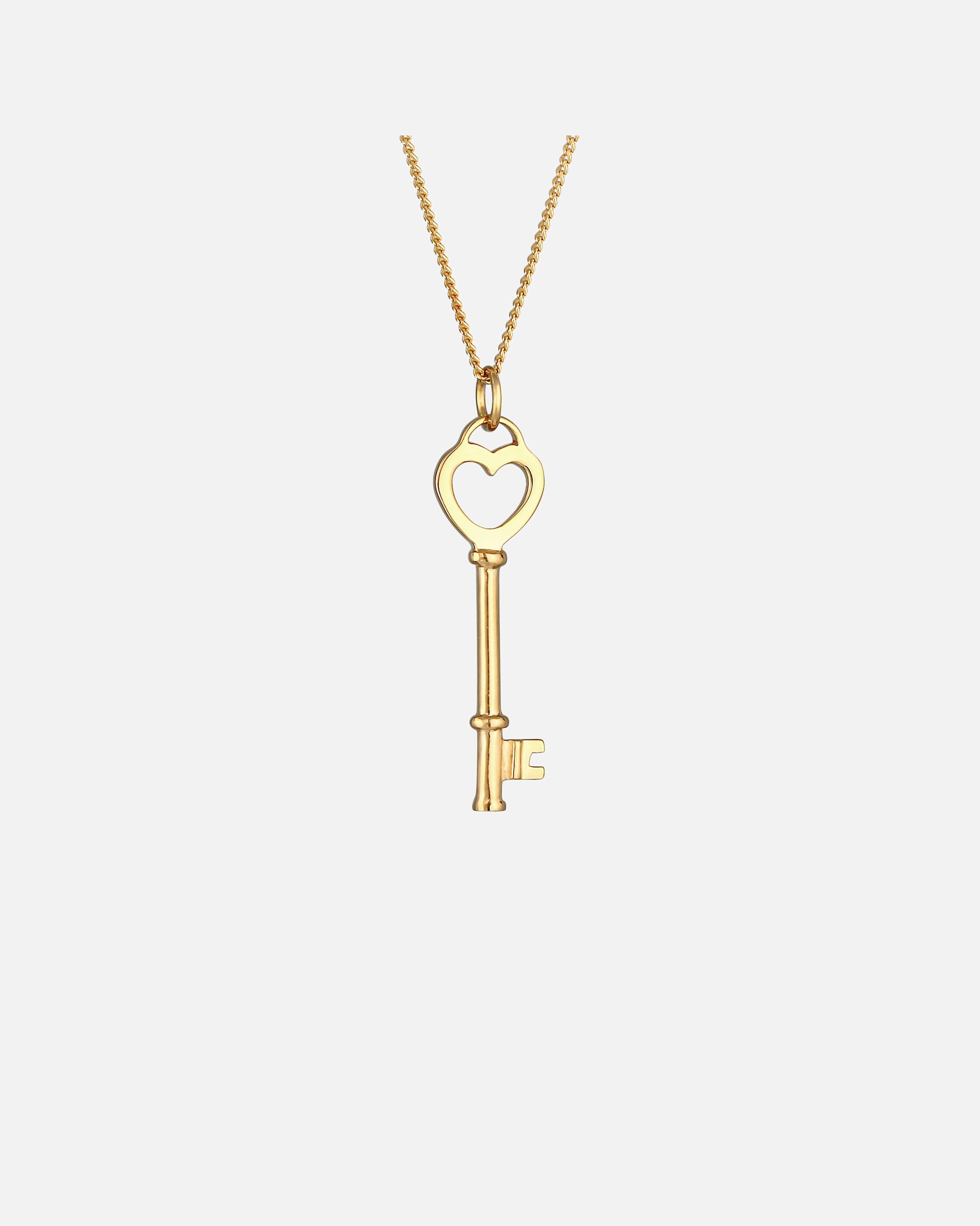 Elli Pendentif de clé pour femme - Symbole d'amour du cœur en argent sterling 925 plaqué or