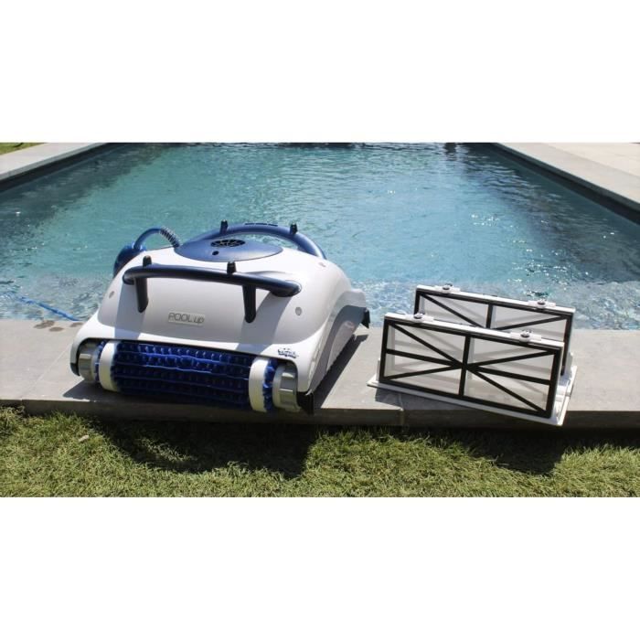 Robot eléctrico para piscinas Dolphin para la limpieza de suelos y paredes con carrito - Pool Up + Caddy