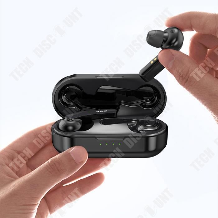 Auriculares Bluetooth TD® - Cancelación de ruido inteligente - Resistentes al agua - Versión 5.1 - Controles táctiles