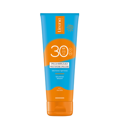 Lirene återfuktande emulsionssolskyddsmedel SPF 30