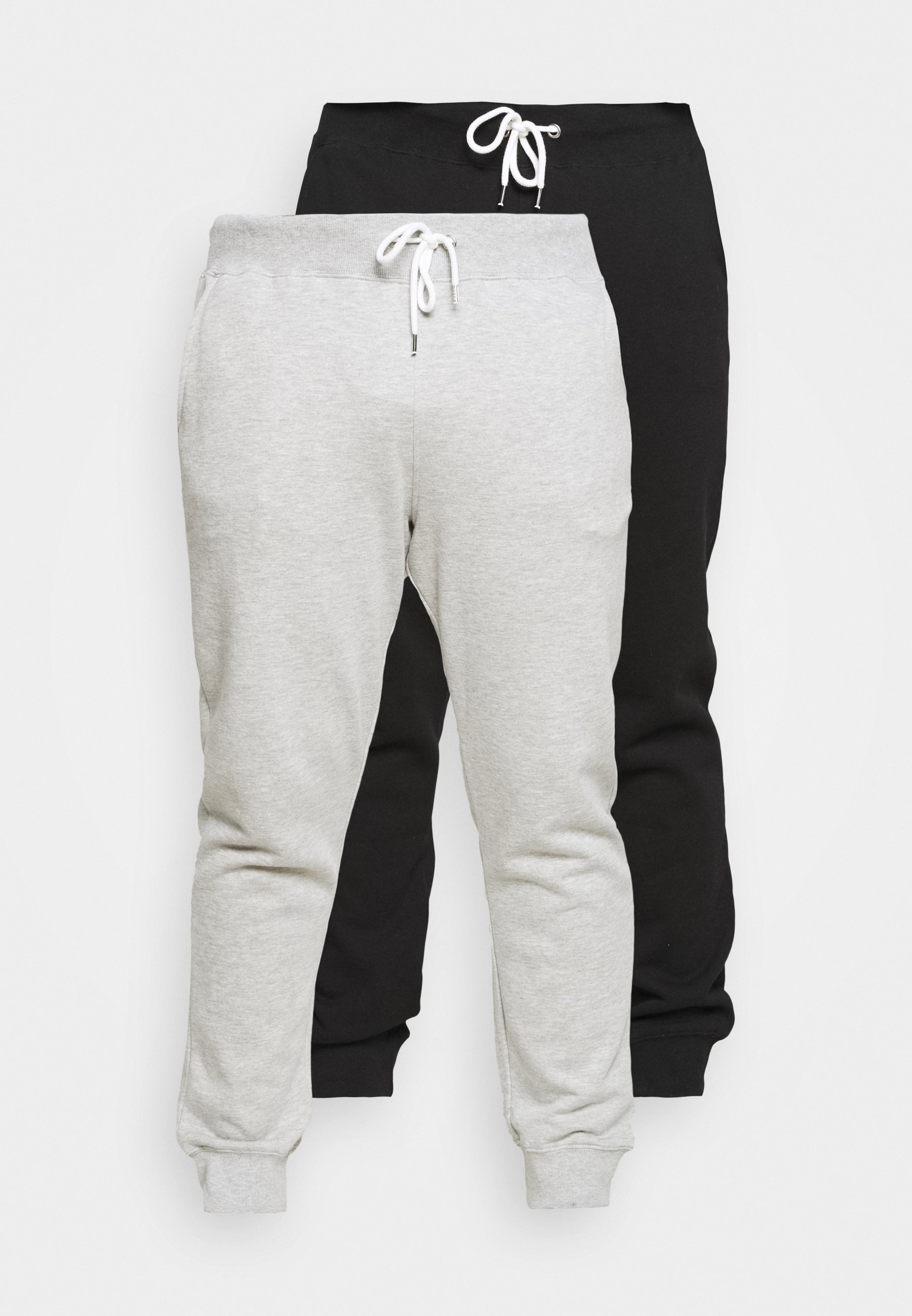 Confezione da 2 pantaloni della tuta Pier One - nero/grigio chiaro screziato