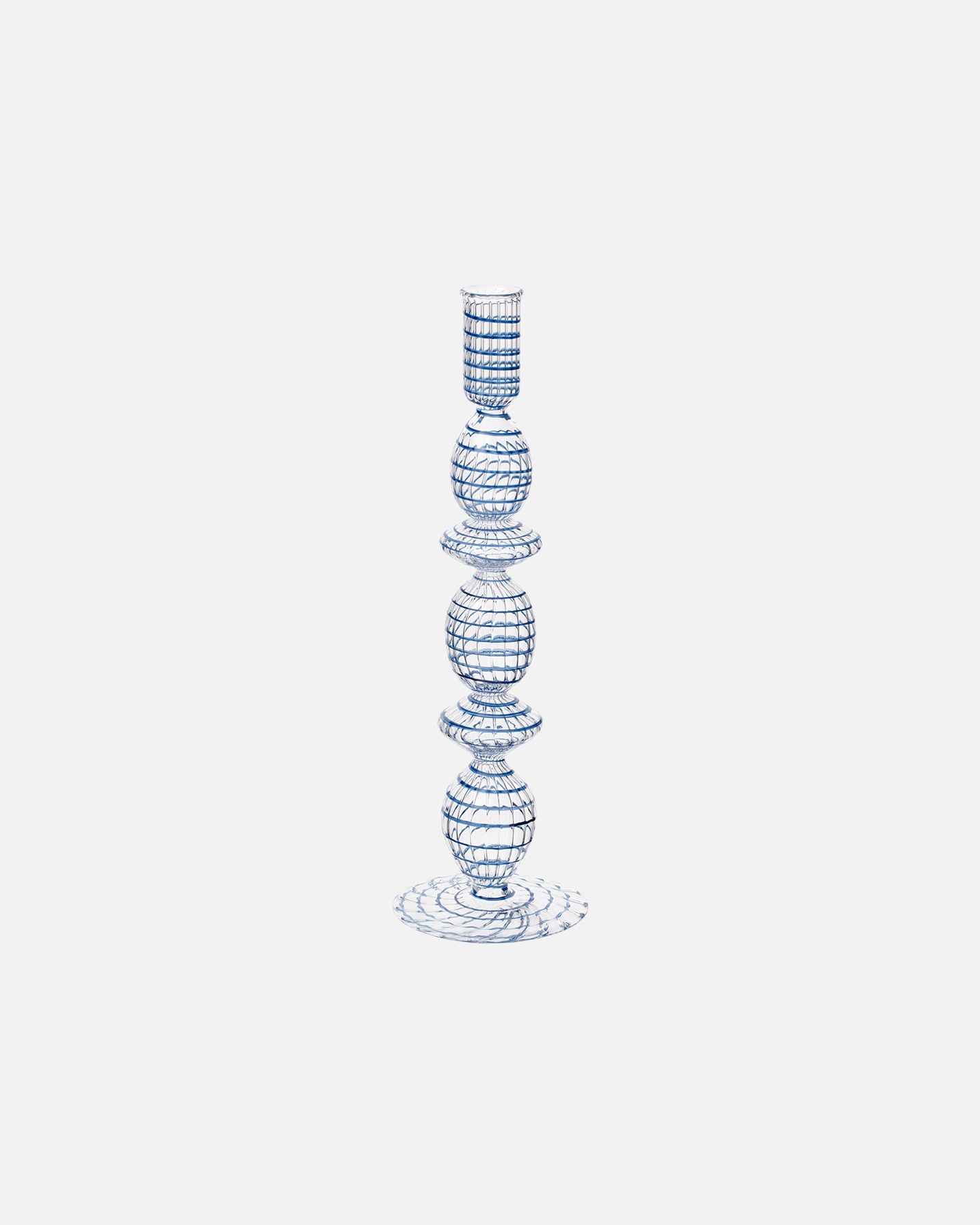 PIP Studio Kerzenhalter aus gewirbeltem Glas, dunkelblau – 1 Stück