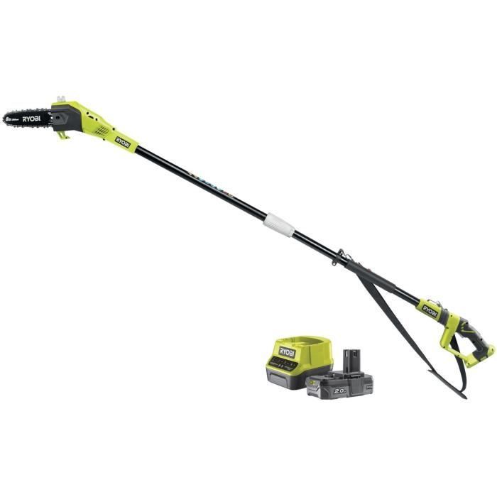 RYOBI - 18V Stokzaag - 20 cm geleiderail - 5,5 m/s - 95 cm verlengbuis meegeleverd - 2,0 Ah accu & lader - RPP182020