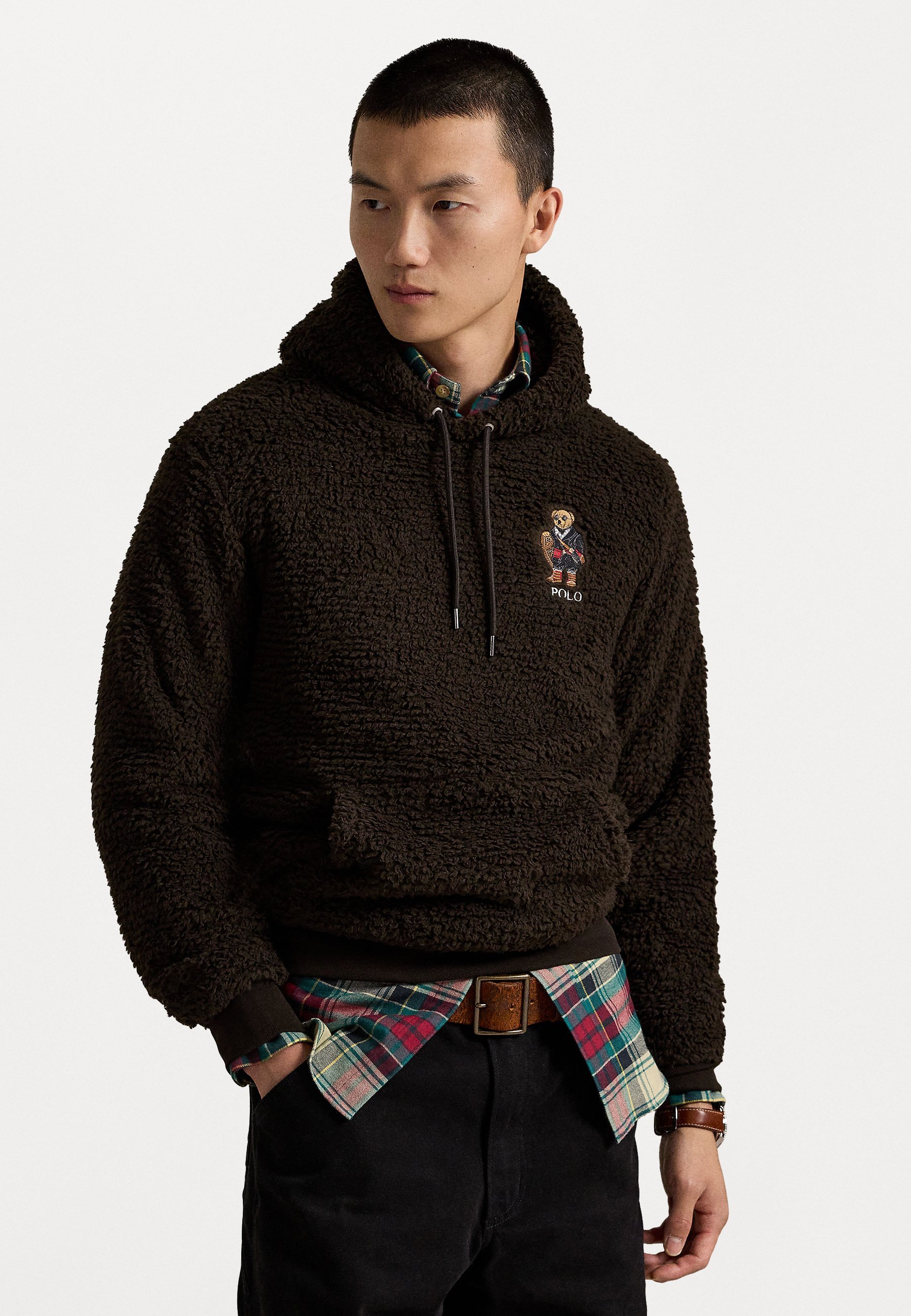 Polo Ralph Lauren Polo Bear Pile Fleece-Hoodie – Fleece-Pullover – Antikbraun